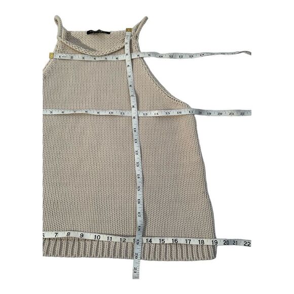 Banana Republic Women’s Beige Halter-Neck Tank Sweater Size L PETITE - Picture 11 of 12
